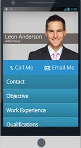 Mobile resume responsive cv