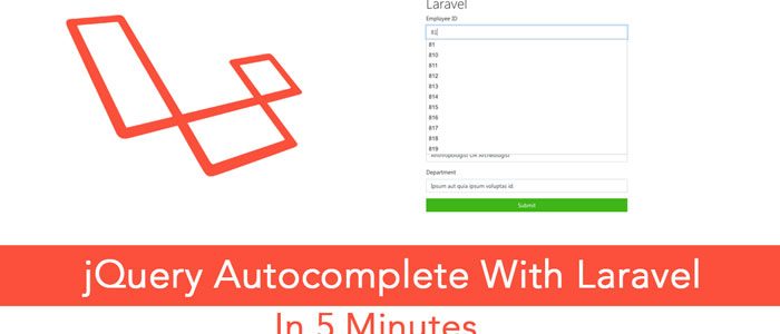 Integrate jQuery Autocomplete With Ajax Call in Laravel, MySQL in 5 Minutes